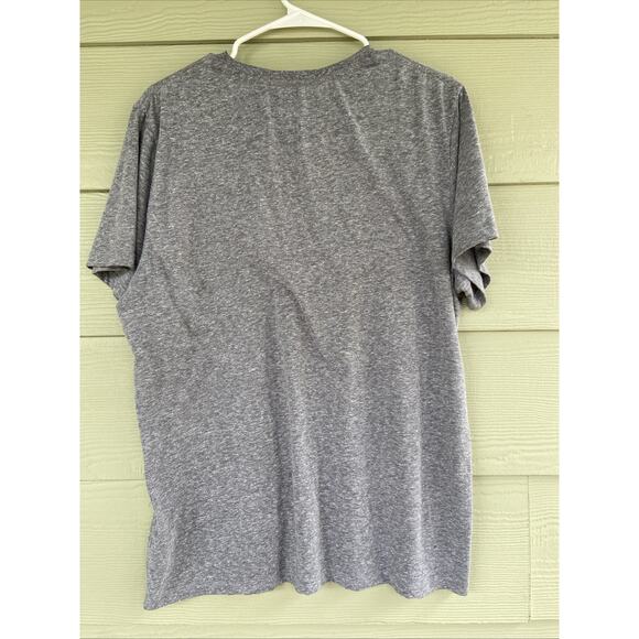 Marine Layer Re Spun Gray Slub Knit Tropical Palm Pocket Tee Tshirt Womens Large - Picture 5 of 6